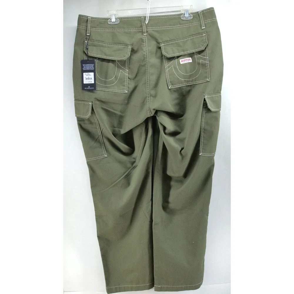True Religion Olive Cargo‎ Pants Mens Size 36 New With Tags Straight Leg